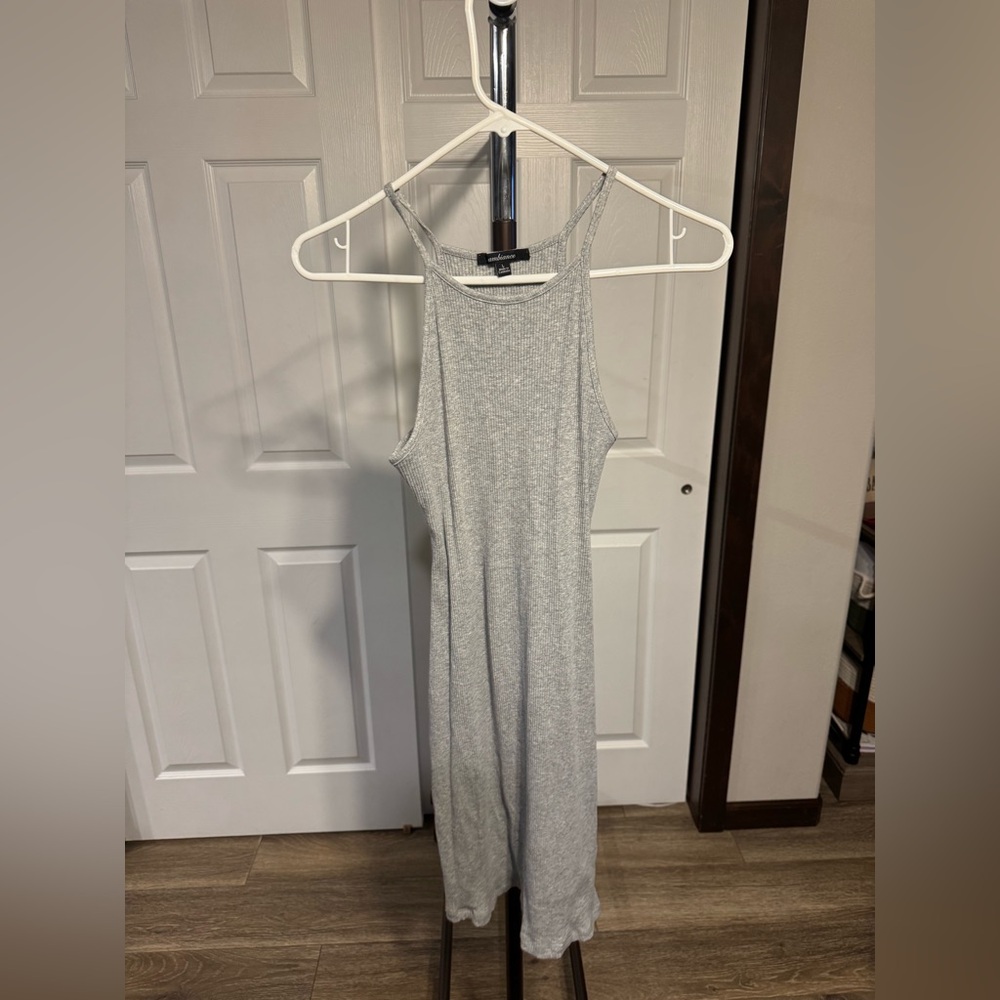 Ambiance Light Gray Ribbed Tank Top